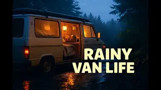 Rainy Van Life Cooking ASMR | Cozy Ghibli-Style No Talking