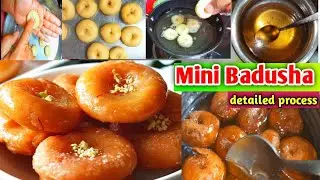 Badusha recipe in Telugu|Mini Badusha|Perfect Button Badusha sweet recipe in Telugu|@JhashnVibes