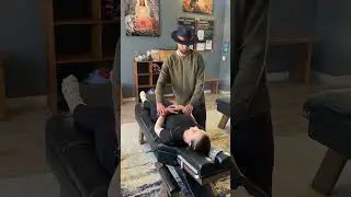Chiropractic adjustment for upper back tension + postural realignment. So much relief!!#chiropractic