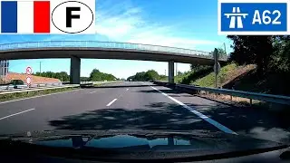 Driving in France: Autoroute A62 - Sortie 10 (Autoroute A20) to Sortie 10.1 (St Jory)