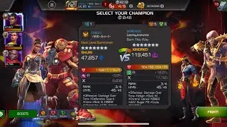 AW Season 61. Shuri vs Kindred on Node 49 Stunning Reflection /Polka Dot Power #mcoc
