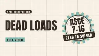 Structural Design Loads - Dead Loads