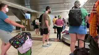 Airplane to Baggage Claim at Oklahoma Will Rogers World Airport (Aug 09, 2021)