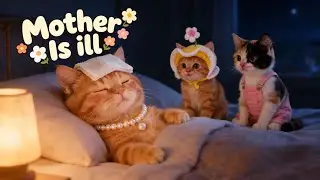 So touching! ❤️ Kittens Stay Up All Night for Sick Mom  #cat