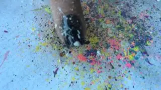 This is How I created a Splatter Mani look using Icing Polish