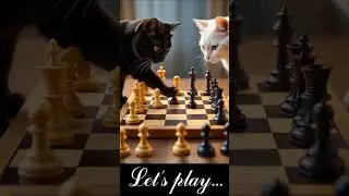 Let's play... itties are playing chess #cat #kitten #cutecat #chess