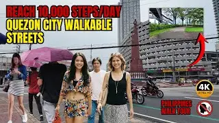 Walking Through Tomas Morato, Quezon City on a Cloudy Saturday | 4K Walk Tour