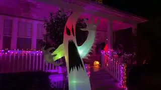 Late night walk in Celebration near Disney World - looking for Halloween decorations