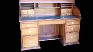Lyon Furniture - Solid Timber Roll Top Desks Slideshow