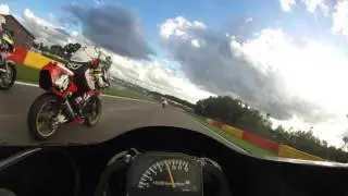 Bikers Classic Spa le mans style start first lap action motorcycle on track race Mike Spike Edwards
