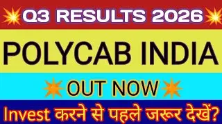 Polycab India Q3 Results 2026 🔴 Polycab Results 🔴 Polycab Share Latest News 🔴 Polycab Results Today