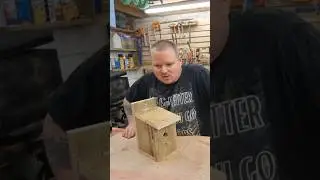 Turning scrapwood into a bird house. #woodworking #shorts #scrapwoodprojects