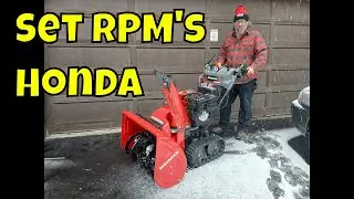 HOW To SET Throttle/Idle SPEED ( RPM's) On YOUR Honda HSS724-928-1332 SNOWBLOWER!
