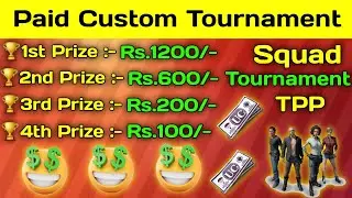 Paid Custom Tournament With Bumper Prizes 🏆 | Squad TPP Erangle | Pubg Mobile | Only Ajay #Jaala