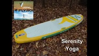FlyRoc 11 ft by 35 inch Serenity Yoga inflatable paddleboard, Cherokee Lake, Tennessee