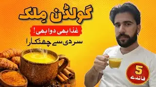 Golden Milk Natural Drink Gift Of Winter Weather