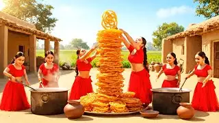 Village Girls Make Giant Chai & Jalebi | Punjab Village Cooking New Recipe 2026