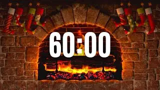 60 minute timer | Fireplace Burning | 1 hour Timer
