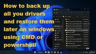 How to backup & restore drivers in windows 11 without 3 party software free cmd command line