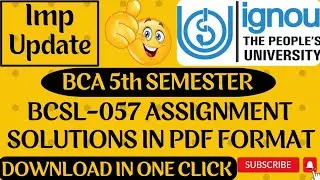 BCSL057 solved assignment 2023-24 | pdf form | download in one click