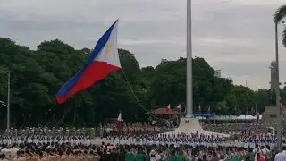 Attending the Flag Raising Ceremony for the 127th Philippine Independence day at Rizal park Manila