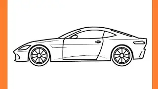 HOW TO DRAW ASTON MARTIN CAR | EASY CAR DRAWING 