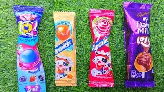 ASMR Most Popular Candys / some lots of colourful rainbow lolipop candy / unpacking chocolate eat.
