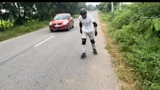 In the road trial jaspo pro Hyper Quad Shoe Skates trying video #skating #jespo #shoes #hyper #skate