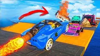 CAR VS CAR 99.9999 PEOPLE START BAGGING TO TAKE CHECKPOINT IN  GTA 5 !