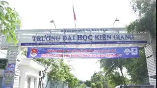 Cổng trường đại học ki&ecirc;n giang | University gate of Kien Giang