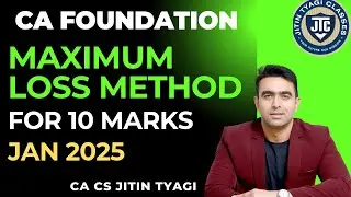 MAXIMUM LOSS METHOD (MLM) || CA FOUNDATION PARTNERSHIP || ACCOUNTING|| JAN 2025 CA JITIN TYAGI