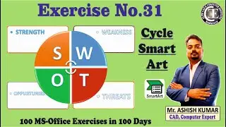 Cycle Matrix Smart Art Design || Microsoft Word I  Exercise 31 #smartart #youtube