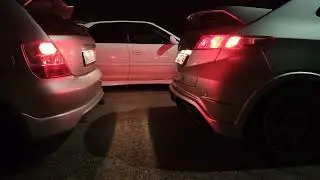 Honda Civic fn2 Type R vtec vs ep3 k20 vs Toyota Chaser 1jzgte turbo German Osaka Gang🤟