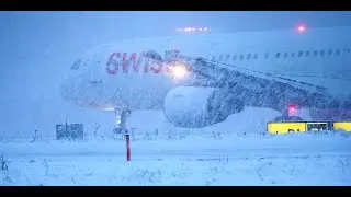 Swiss International Airlines Planespotting @ Zurich Airport Winter Time