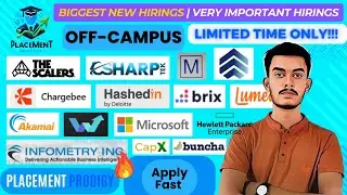 Biggest New Hirings | Microsoft, HashedIn, HPE, Scalers | 2020 to 2028 All Batches | IT Jobs