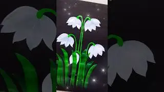Beautiful Snowdrop flower painting #drawing #viral #flowers #onestroke #shorts