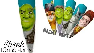 Nail art Shrek