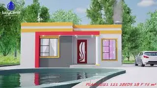 2 Bedroom 1 Bathroom Starter Pack | Modern House Design 2023 | PLAN 2021 121 2BEDS 1B F 75 m&sup2;