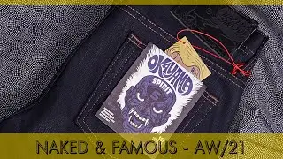 NAKED & FAMOUS - Okayama Spirit 5, Elephant X, Asanoha Kimono Print AW/21 японский деним в Zefear