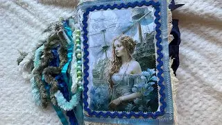 Ocean Mermaid junk journal full flip through - SOLD thank you