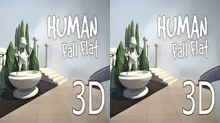 3D VR video Human Fall Flat  3D SBS VR box google cardboard