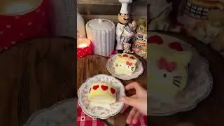 Hello kitty cake roll (don&rsquo;t repost w/o credits) 🎀 #shorts #baking #hellokitty