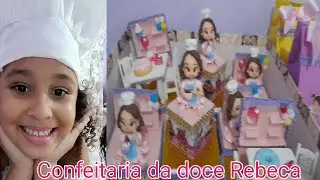 Preparativos festa confeitaria / doceria / festa 5 anos da Rebeca confeitaria.