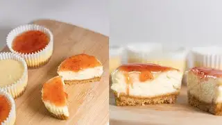 Super Easy Mini Cheesecake Recipe (with Strawberry Jam)