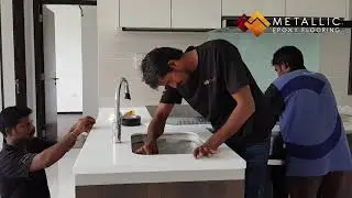 Metallic Epoxy Countertop Installation Process