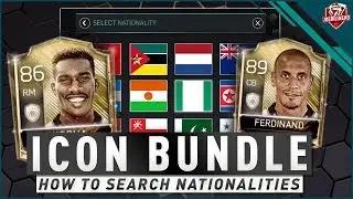 FIFA MOBILE 18 I GOT 3 ICONS! & HOW TO SEARCH BY NATIONALITY #FIFAMOBILE ICON BUNLE PACK OPENING