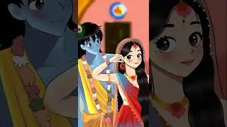 Jhumka 🪷shopping with Radha Krishna 💞🪷 #radharani #krishna #animation #funny #shorts