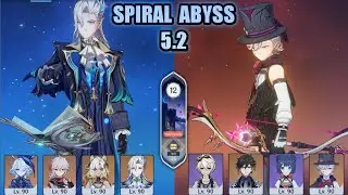Neuvillette c0 & Lyney c0 Spiral abyss 5.2 floor 12 game play