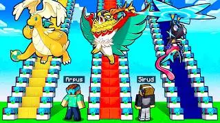 МЕГА ПОКЕМОН ГОНКА ПО ЛЕСТНИЦЕ ИЗ УДОБНЫХ БЛОКОВ! (Minecraft Pixelmon)