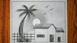 Biutiful Pencil Sketch Draw || Scenery Drawing Art || Viralvideo Easy Step Bay Step || Scenery 